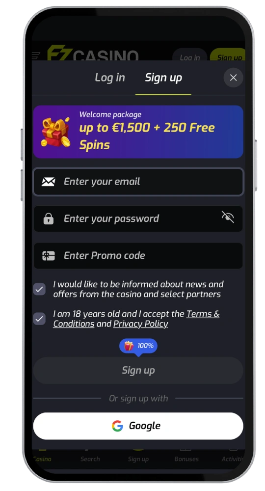 F7Casino Casino register